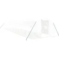 vidaXL Kas met stalen frame, wit, 54 m², 18x3x2 meter