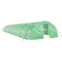 vidaXL Tuinkas met stalen frame 100 m² 20x5x2,3 m groen