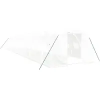 vidaXL Tuinkas met stalen frame 42 m² 14x3x2 m wit