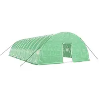vidaXL Tuinkas met stalen frame 72 m² 12x6x2,85 m groen