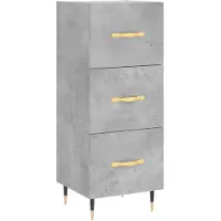 vidaXL Dressoir 34,5x34x90 cm bewerkt hout betongrijs
