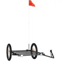 vidaXL Fietstrailer 135x68x37 cm ijzer zwart