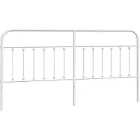 vidaXL Vervangend hoofdbord metaal wit 200 cm
