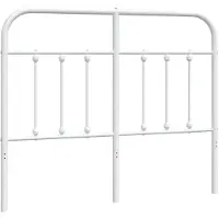 vidaXL Vervangend hoofdbord metaal wit 120 cm