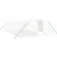 vidaXL Tuinkas met stalen frame 60 m² 12x5x2,3 m wit