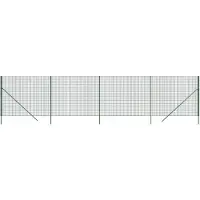 vidaXL Draadgaashek 2x10 m gegalvaniseerd staal groen
