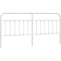 vidaXL Vervangend hoofdbord metaal wit 193 cm