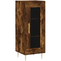 vidaXL Dressoir 34,5x34x90 cm bewerkt hout gerookt eiken
