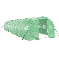 vidaXL Tuinkas met stalen frame 36 m² 12x3x2 m groen