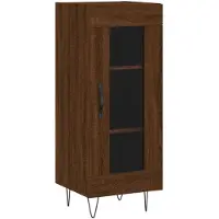 vidaXL Dressoir 34,5x34x90 cm bewerkt hout bruin eikenkleur