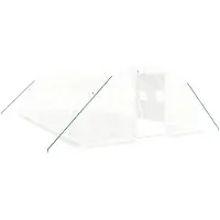 vidaXL Tuinkas met stalen frame 32 m² 8x4x2 m wit