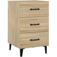 vidaXL Nachtkastje 40x40x66 cm bewerkt hout sonoma eikenkleurig