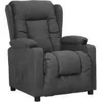 vidaXL Fauteuil verstelbaar stof donkergrijs