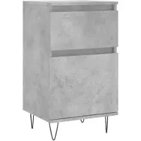vidaXL Dressoir 40x35x70 cm bewerkt hout betongrijs