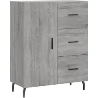 vidaXL Dressoir, grijs Sonoma, 69,5 x 34 x 90 cm, houtvezel