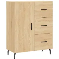 vidaXL Dressoir 69,5x34x90 cm bewerkt hout sonoma eikenkleurig