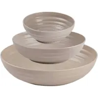 Forte Plastics Kommetjes/schaaltjes - 12x stuks - Dessert/ontbijt - Kunststof - Taupe - Kommetjes