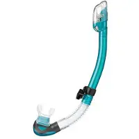 Tusa Hyperdry Elite II – Premium snorkel met droogtop systeem en hypoallergene siliconen mondstuk – Groen/Transparant – SP0101 OG
