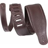 Levys Leathers PADDED PREMIUM LEATHER STRAP 8,25 CM - DARK BROWN-DARK BROWN