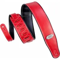 Levy's Reversible Vinyl Gitaarriem Red & Black