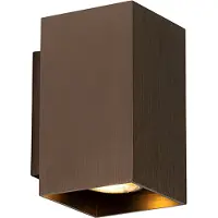 QAZQA Moderne wandlamp donkerbrons vierkant 2-lichts - Sandy