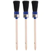 Kinzo Set van 3x Ronde verfkwast D 2,5 x 23 cm - Verfkwasten