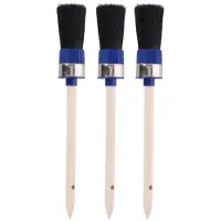 Kinzo Set van 3x Ronde verfkwast D 3 x 24 cm - Verfkwasten
