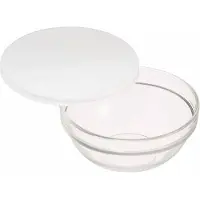 Luminarc 3x Schaal/kom van glas met deksel 20 cm - Serveerschalen