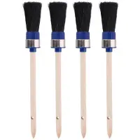 Kinzo Set van 4x Ronde verfkwast D 2,5 x 23 cm - Verfkwasten