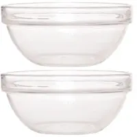 Luminarc 2x Schaal/kom van glas 23 cm - Serveerschalen