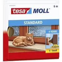 TESA 2x Tesa zelfklevende tochtstrook bruin 6 mtr Small - Tochtstrippen