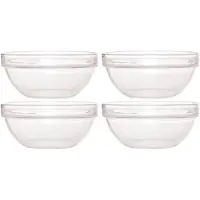 Luminarc 4x Schaaltje/kommetje van glas 17 cm - Serveerschalen