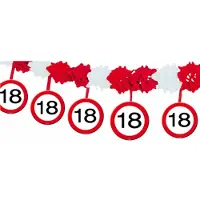 Folat 3x stuks verjaardag 18 Jaar thema papieren feest slingers - Feestslingers