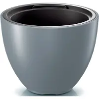 Prosperplast Plantenpot/bloempot Sevilla - buiten/binnen - kunststof - lichtgrijs - D39 x H30 cm - Plantenpotten