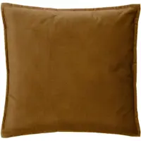 Atmosphera Bank/sierkussens huiskamer Sophia - 45 x 45 cm - goud/bruin - polyester - met rits - Sierkussens