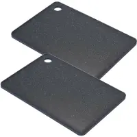 Excellent houseware 2x stuks snijplank zwart met gemeleerde stippen 27 cm - Snijplanken