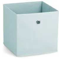 Zeller opbergmand/kastmand - 22 liter - lichtblauw - 28 x 28 x 28 cm - Opbergmanden