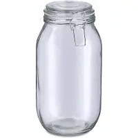 Zeller Voorraadpot/bewaarpot Alfie - 2L - glas - beugelsluiting - D13 x H26 cm - Voorraadpot