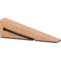Esschert Design Esschert deurstopper/deurwig - beukenhout/rubber - anti-slip - beige - 12 x 3 x 4 cm - Deurstoppers
