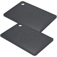 Excellent houseware 2x stuks snijplank zwart gemeleerd 23 cm - Snijplanken