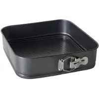 Gerimport Gerim Taarten bakken bakvorm/spring vorm Kitchen Pro - metaal - anti-aanbak laag - zwart - 24 x 7 cm - Bakringen