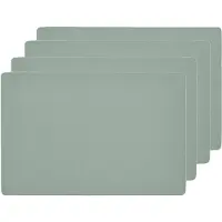 Zeller placemats - 6x - lederlook - mintgroen - 45 x 30 cm - Placemats
