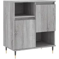 vidaXL Dressoir 60x35x70 cm bewerkt hout grijs sonoma eikenkleurig