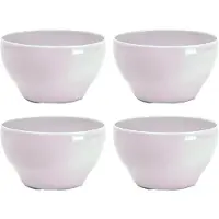 Forte Plastics Plasticforte Kommetjes/schaaltjes - 10x - Dessert/ontbijt - Kunststof - D14 cm - Roze - 820 ML - Kommetjes