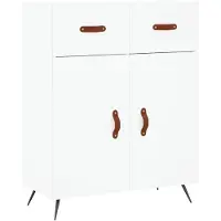 vidaXL Dressoir 69,5x34x90 cm bewerkt hout wit
