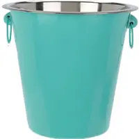 Excellent houseware Wijnfles/champagne koeler - rvs - groen/zilver - 20 x 14 cm - Koelelementen