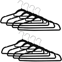 Benson Kledinghangers - 8x - kunststof - draaihaak - buigbaar - 44 cm - Kledinghangers