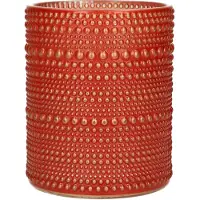 Countryfield Luxe theelichthouder - Aurora - rood/goud - D8 x H10 cm - Waxinelichtjeshouders