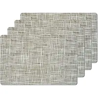 Zeller placemats abstract - 6x - grijs - 44 x 29 cm - kunststof - Placemats