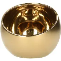 Countryfield Luxe theelichthouder - Veneta - goud - D15 x H13.5 cm - Waxinelichtjeshouders